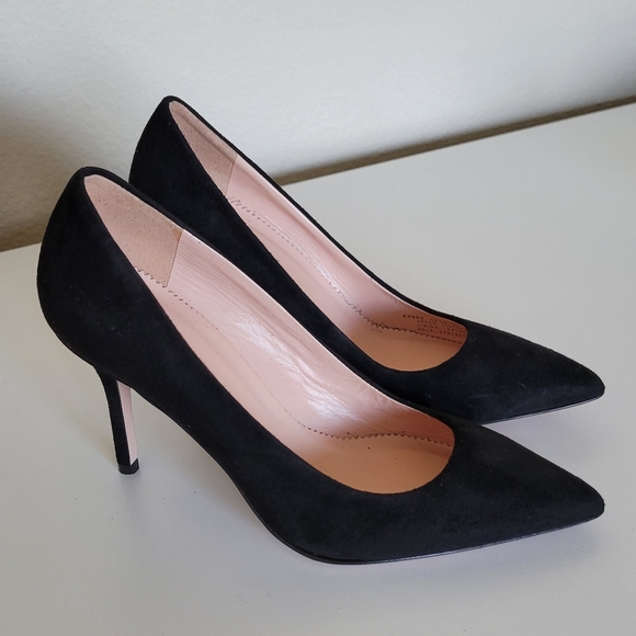 New J. Crew Elsie Suede Pump in Black Size 5 - Picture 3 of 6